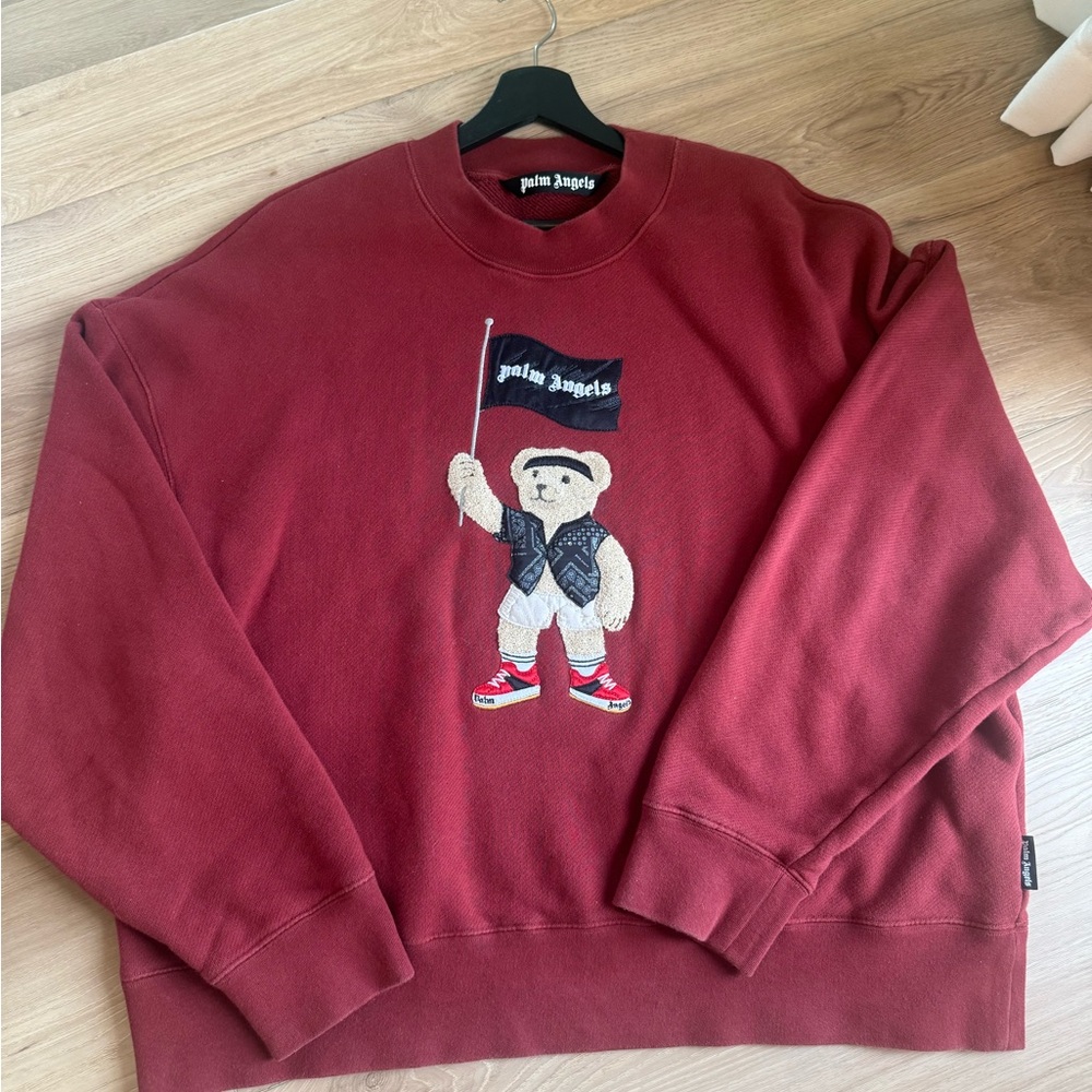 Authentic Palm Angels Teddy bear Red Sweater size large